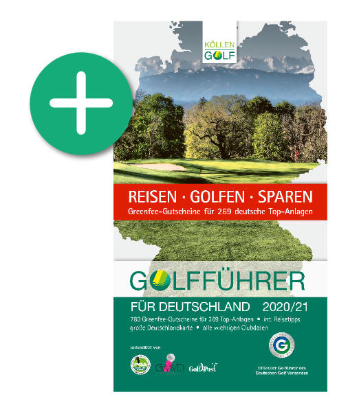Jährliches Greenfee-Gutscheinbuch mit Rabatten für 271 Golfclubs
